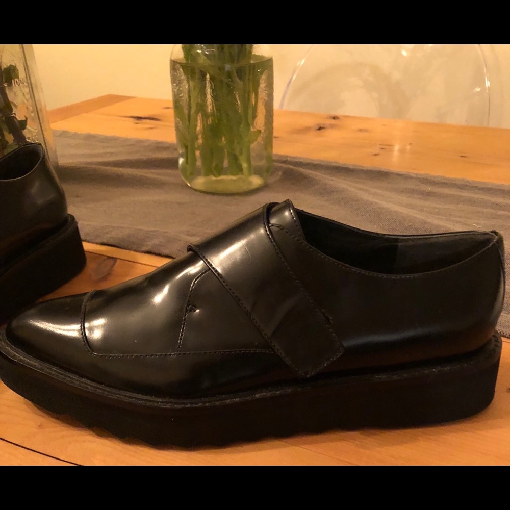 Worn once Vince patent loafers